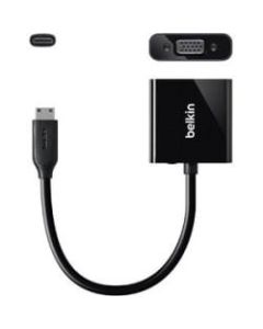 Belkin Mini HDMI-M/VGA-F Adapter - HDMI/VGA Video Cable for Video Device, Projector, Camera, Tablet PC, Monitor, TV - First End: 1 x HDMI (Mini Type C) Male Digital Audio/Video - Second End: 1 x HD-15 Female VGA - Black