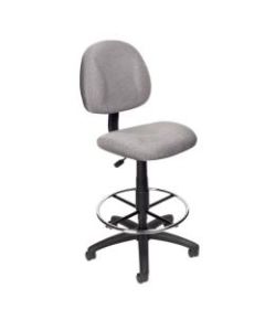 Boss Drafting Stool, Gray/Chrome, B1615-GY