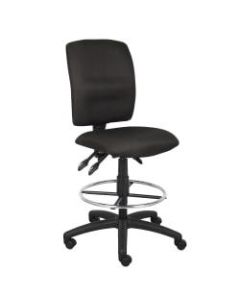 Boss Fabric Drafting Stool, Black/Chrome