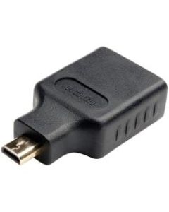 Tripp Lite HDMI to Micro HDMI Adapter Converter, 1080p (F/M) - 1 x HDMI (Micro Type D) Male Digital Audio/Video - 1 x HDMI Female Digital Audio/Video - 1920 x 1080 Supported - Gold Connector - Black