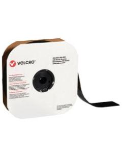 VELCRO Brand Loop Tape, Strips, 4in x 75ft, Black