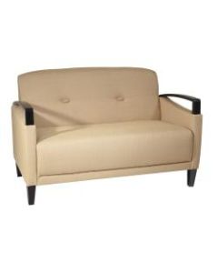 Ave Six Main Street Loveseat, Woven Wheat/Espresso