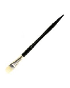 Winsor & Newton Artists Oil Paint Brush, Size 12, Bright Bristle, Hog Hair, Black