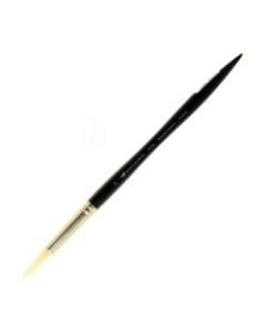 Winsor & Newton Artists Oil Paint Brush, Size 12, Round Bristle, Hog Hair, Black