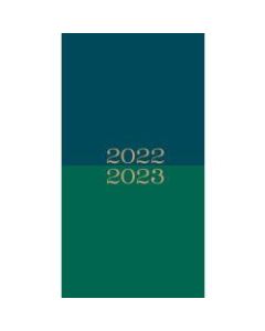 Willow Creek Press 2-Year Monthly Checkbook/Calendar, 3-1/2in x 6-1/2in, Green/Blue, January 2022 To December 2023
