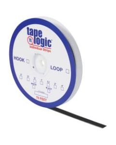 Tape Logic Sticky Back Loop Strips, 5/8in x 75ft, Black, Pack of 1
