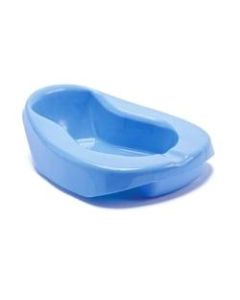 Medline Autoclavable Pontoon Bedpans, 2 3/4inH x 11inW x 14inD, Blue, Pack Of 12