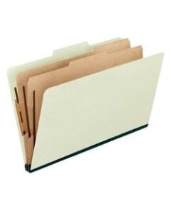Pendaflex Pressboard Classification Folder, 2in Expansion, Legal Size, 70% Recycled, Light Green, Box Of 10