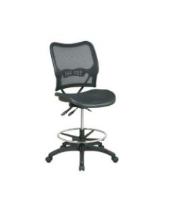 Deluxe Ergonomic AirGrid Seat and Back Drafting Chair, Dark