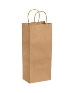 Partners Brand Paper Shopping Bags, 13inH x 5 1/4inW x 3 1/4inD, Kraft, Case Of 250