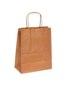 Partners Brand Paper Shopping Bags, 10 1/4inH x 8inW x 4 1/2inD, Kraft, Case Of 250
