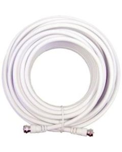 Wilson 50 ft. White RG6 Low Loss Coax Cable (F Male - F Male) - 50 ft Coaxial Antenna Cable for Antenna - First End: 1 x F Connector Male Antenna - Second End: 1 x F Connector Male Antenna - White