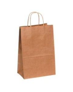 Partners Brand Paper Shopping Bags, 13inH x 10inW x 5inD, Kraft, Case Of 250