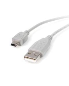 StarTech.com StarTech.com Mini USB 2.0 cable - 4 pin USB Type A (M) - 5 pin mini-USB Type B (M) - ( USB / Hi-Speed USB ) - 3 ft - Type A Male USB - Mini Type B Male USB - 3ft - Gray