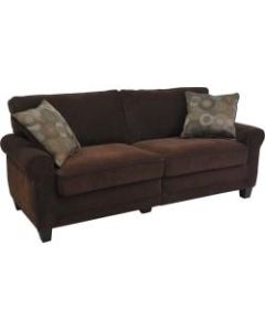 Serta RTA Trinidad Collection Fabric Sofa, 78inW, Chocolate