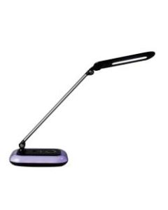 OttLite Wellness Series Glow LED Desk Lamp With Color Changing Base, Adjustable Height, 17inH, Black