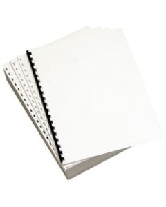 Lettermark Custom Cut Sheets, 19-Hole Prepunched Left, Letter Size, 24 Lb, White, 500 Sheets Per Ream, Pack Of 5 Reams