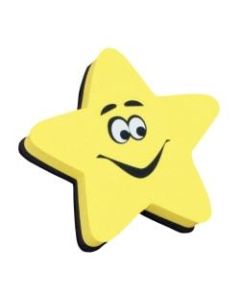 Ashley Productions Magnetic Whiteboard Erasers, 3 3/4in, Star, Pack Of 6