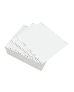 Domtar Continuous Form Paper, Standard Perforation, 9 1/2in x 11in, 15 Lb, Blank White, Carton Of 3,500 Forms