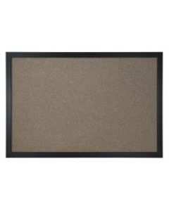 Office Depot Brand Cork Bulletin Board, 18in x 24in, Black Finish Frame