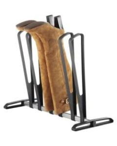 Whitmor 3 Pair Boot Organizer - 6 x Boot - 17.5in Height x 22.3in Width10.3in Length - Adjustable - Black, Silver - Metal