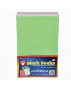 Hygloss Mighty Brights Blank Paperback Books, 5in x 8in, 32 Pages (16 Sheets), Assorted Colors, Pack Of 20