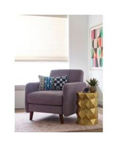 Elle Decor Natalie Mid-Century Modern Arm Chair, Dark Gray/Chestnut