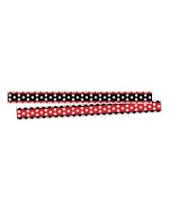 Barker Creek Double-Sided Border Strips, 3in x 35in, Just Dotty, Set Of 24