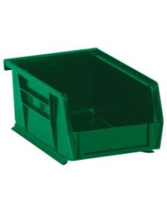 Office Depot Brand Plastic Stack & Hang Bin Boxes, Small Size, 9 1/4in x 6in x 5in, Green, Pack Of 12