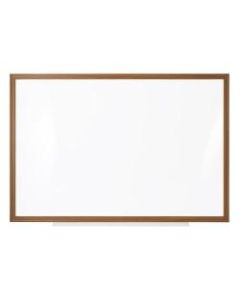 Office Depot Brand Non-Magnetic Melamine Dry-Erase Whiteboard, 24in x 36in, Wood Frame With Oak Finish