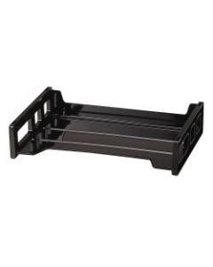 Office Depot Brand 30% Recycled Ribbed Bottom Stackable Letter Tray, Black