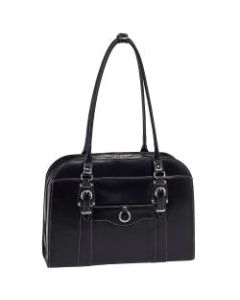 McKleinUSA Hillside Leather Ladies Briefcase, Black