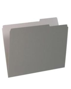 Pendaflex 1/3-Cut Color Interior Folders, Letter Size, Gray, Box Of 100