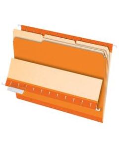 Pendaflex 1/3-Cut Color Interior Folders, Letter Size, Orange, Box Of 100