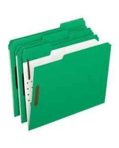 Oxford Interior Grid Folders With Fasteners, Letter Size, Green, Box Of 50