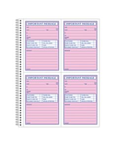 Adams Phone Message Book, 11in x 8 1/4in, 100 Pages, White/Canary Yellow