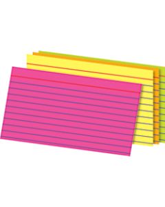 Office Depot Brand Glow Index Cards, 3in x 5in, Assorted Colors, Pack Of 300
