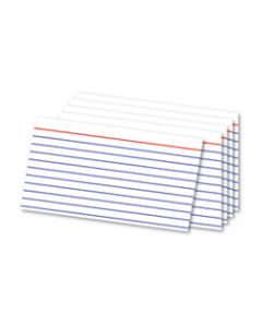 Office Depot Brand Index Cards And Tray Set, 3in x 5in, White, Pack Of 180 Cards