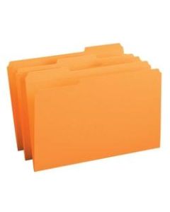 Smead 1/3-Cut 2-Ply Color File Folders, Legal Size, Orange, Box Of 100