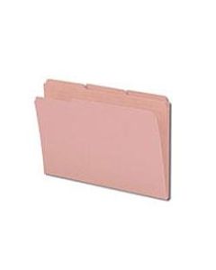 Smead 1/3-Cut 2-Ply Color File Folders, Legal Size, Pink, Box Of 100