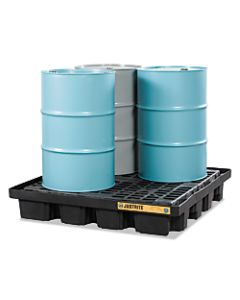 EcoPolyBlend Spill Control Low Line Pallets, Black, 5,000 lb, 79 gal, 55 x 55