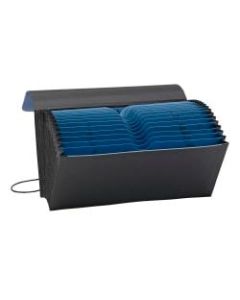 Smead Handy File, Alphabetic (A-Z) and Monthly (Jan.-Dec.) 21 Pockets, Flap and Cord Closure, Blue/Black (70506)