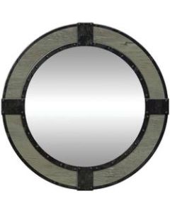 PTM Images Framed Mirror, Wrought Iron, 24inH x 24inW, Charcoal