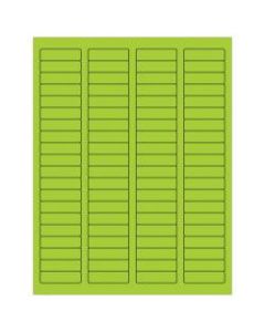 Office Depot Brand Labels, LL170GN, Rectangle, 1 3/4in x 1/2in, Fluorescent Green, Case Of 8,000