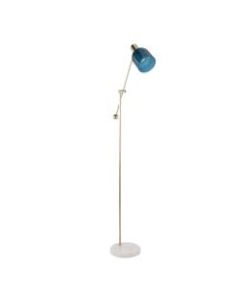 Lumisource Marcel Contemporary Floor Lamp, White/Gold/Blue