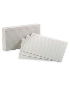 Oxford Brand White Index Cards, Ruled, 5in x 8in, Pack Of 100