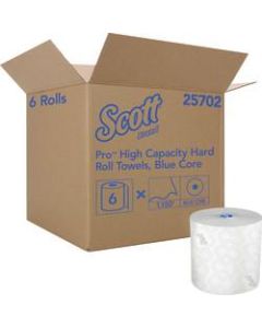 Scott Hardwound 1-Ply Paper Towels, 70% Recycled, 115 Sheets Per Roll, Pack Of 6 Rolls