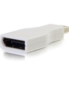 C2G Mini DisplayPort to DisplayPort Adapter - Mini DP to DP - M/F White - 1 x DisplayPort Female Digital Audio/Video - 1 x Mini DisplayPort Male Digital Audio/Video - White