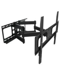 MegaMounts Full Motion Double Articulating Wall Mount For 32 - 70in TVs, 20inH x 26inW x 8inD, Black