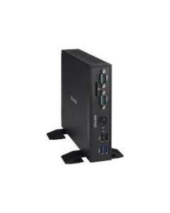 Shuttle XPC slim DS77U3 - Barebone - Slim-PC - 1 x Core i3 7100U / 2.4 GHz ULV - RAM 0 GB - HD Graphics 620 - GigE - WLAN: 802.11b/g/n - black